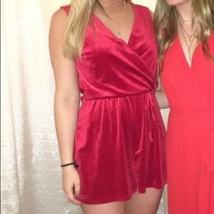 Red Velvet Romper